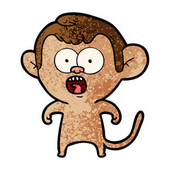 cartoon shocked monkey