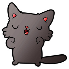 happy cartoon cat
