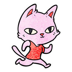 cartoon cat running