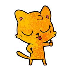 happy cartoon cat