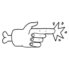 cartoon zombie hand pointing