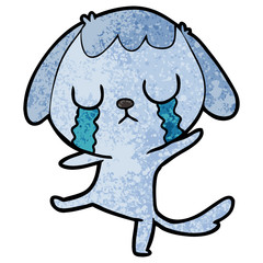 cute cartoon dog crying