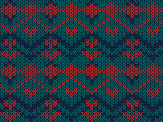 knitted seamless geometric pattern for clothes or winter background