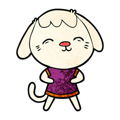 happy cartoon dog