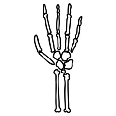 cartoon skeleton hand