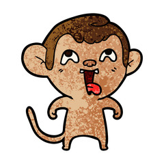 crazy cartoon monkey