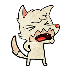 angry cartoon fox
