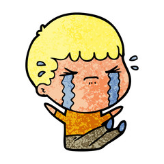 cartoon man crying