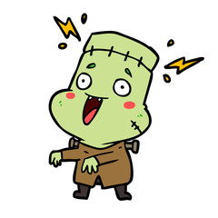 Obraz premium cartoon undead monster creation man