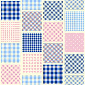 Seamless background pattern. Geometric patchwork pattern of a squares.