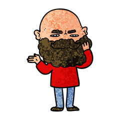 cartoon man with beard frowning