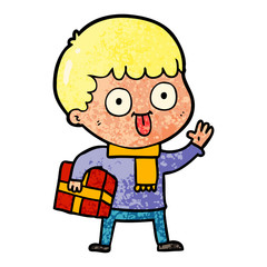 cartoon man staring