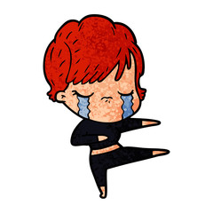 cartoon woman crying