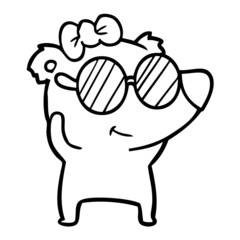 female polar bear cartoon
