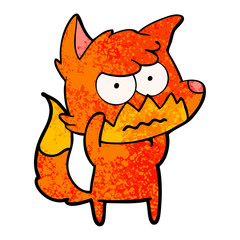 cartoon annoyed fox