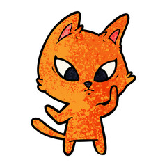 confused cartoon cat