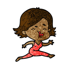 cartoon girl pulling face