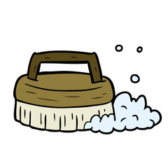 cartoon scrubbing brush