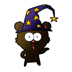 laughing wizard teddy  bear cartoon