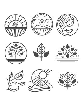 Vector nature logos or symbols