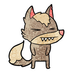 angry wolf cartoon