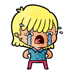 cartoon girl crying