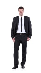 in full growth .successful handsome businessman