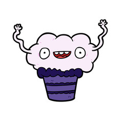 funny cartoon cupcake