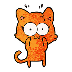 cartoon surprised cat