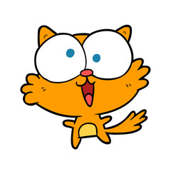 cute cartoon crazy cat