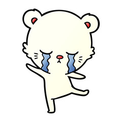 sad little polar bear cartoon