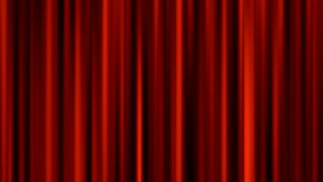 Red background moving curtains loop