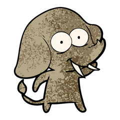 happy cartoon elephant