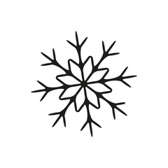 Snowflake in winter icon