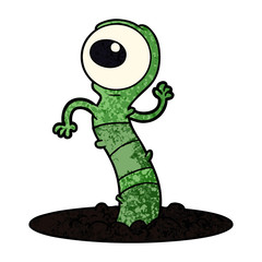 cartoon alien swamp monster