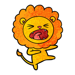 cartoon angry lion