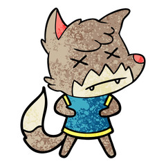 cartoon dead fox