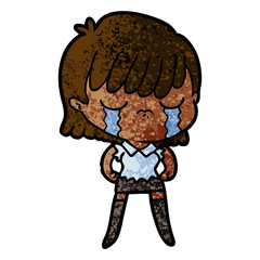 cartoon woman crying