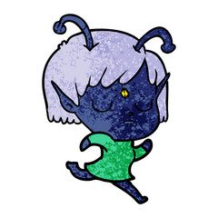 cartoon alien girl