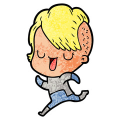 cute cartoon girl with hipster haircut