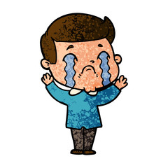 cartoon man crying