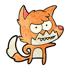 Obraz na płótnie Canvas cartoon grinning fox