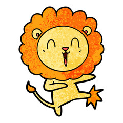 laughing lion cartoon