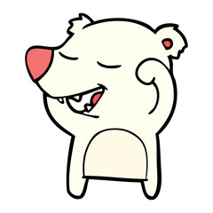 happy polar bear cartoon