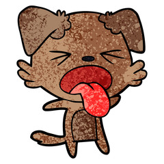 cartoon disgusted dog