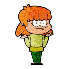 cartoon smiling woman