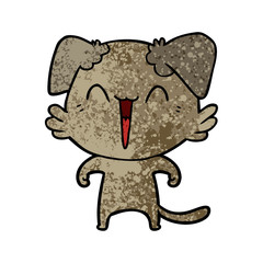 happy little dog cartoon