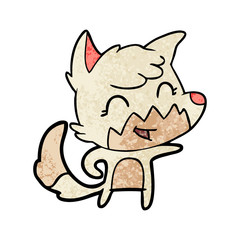 happy cartoon fox