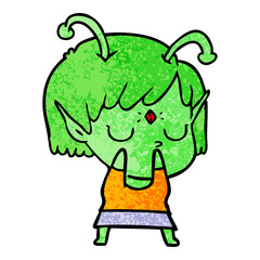 cartoon alien girl