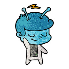 friendly cartoon spaceman